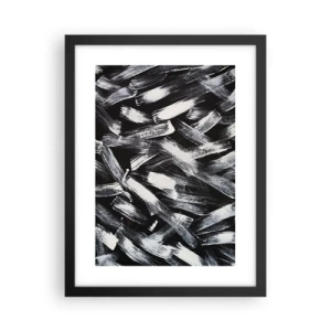 Affiche dans un cadre noir - Poster - L'abstraction dans l'esprit industriel - 30x40 cm