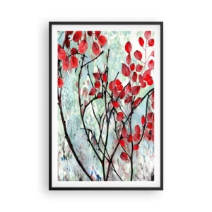 Affiche dans un cadre noir - Poster - Arbre en écarlate - 61x91 cm