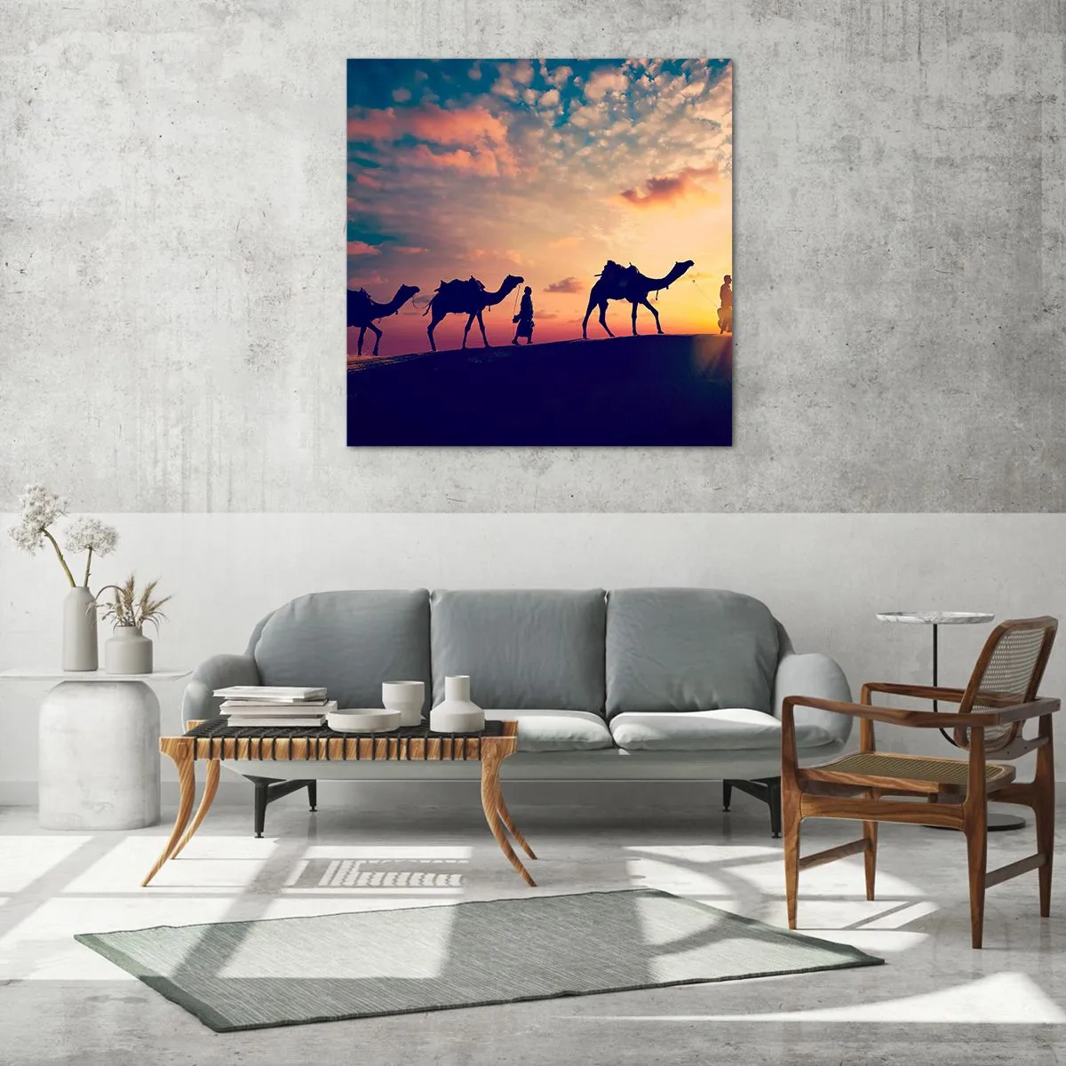 Impression sur verre - Image sur verre - L'esprit mystérieux de l'Orient - 50x50 cm