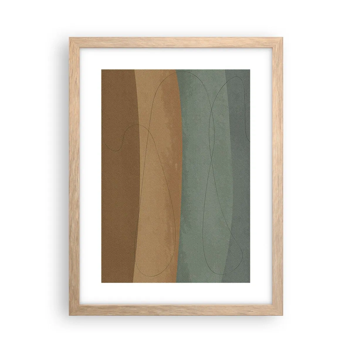 Affiche dans un chêne clair - Poster - Composition horizontale - 30x40 cm