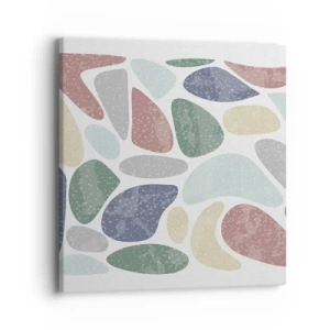 Impression sur toile - Image sur toile - Une mosaïque de couleurs poudrées - 40x40 cm