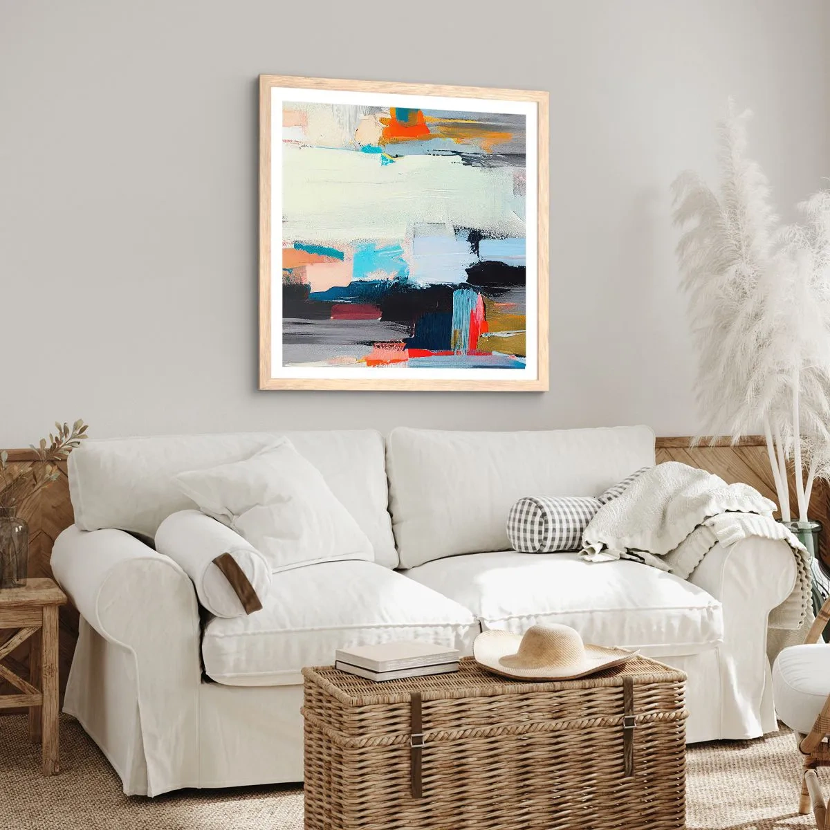 Affiche dans un chêne clair - Poster - Y a-t-il une méthode ? - 60x60 cm