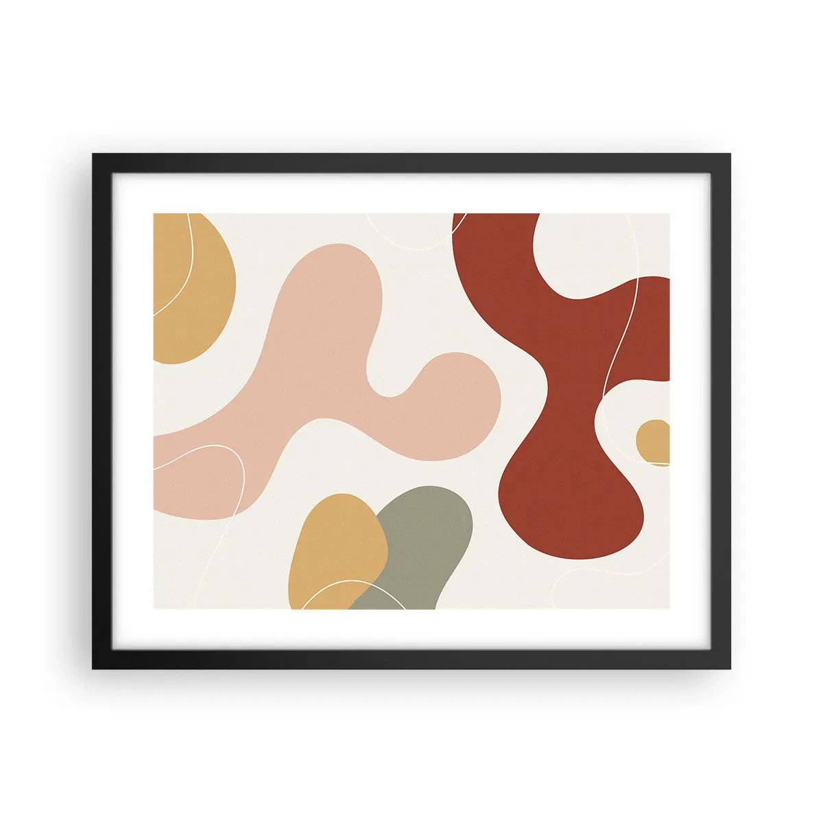 Affiche dans un cadre noir - Poster - Entrelac - 50x40 cm