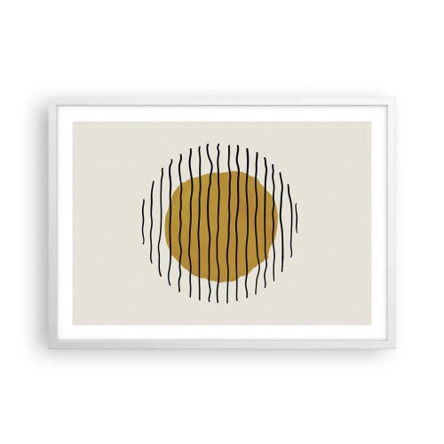 Affiche dans un cadre blanc - Poster - Abstraction tremblante de chaleur - 70x50 cm