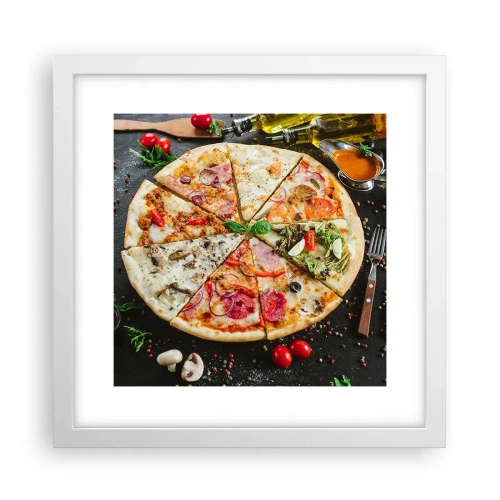 Affiche dans un cadre blanc - Poster - Une gamme de saveurs - 30x30 cm