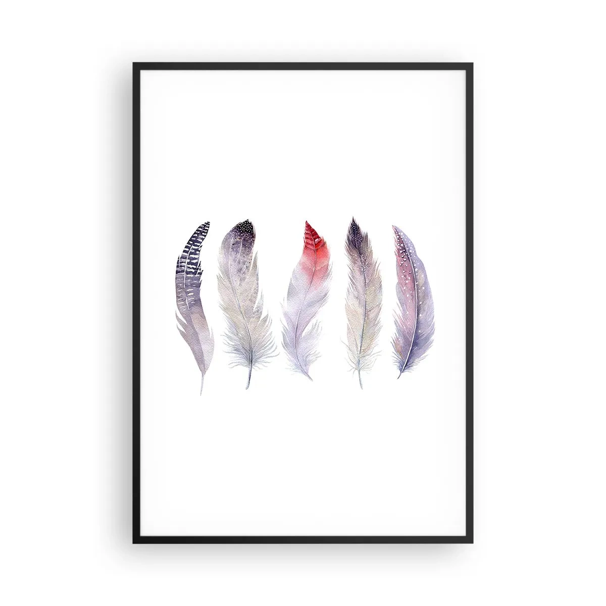 Affiche dans un cadre noir - Poster - Délicat comme un brouillard multicolore - 70x100 cm