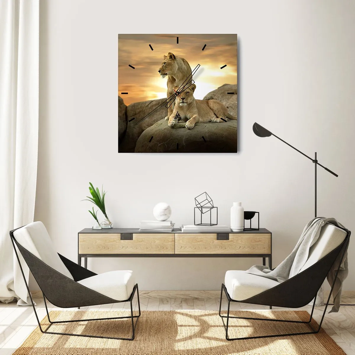 Horloge murale - Pendule murale - Majesté royale - 40x40 cm