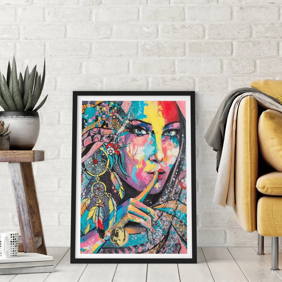 Affiche dans un cadre noir - Poster - Taisez-vous jusqu'à ce que vous compreniez - 61x91 cm