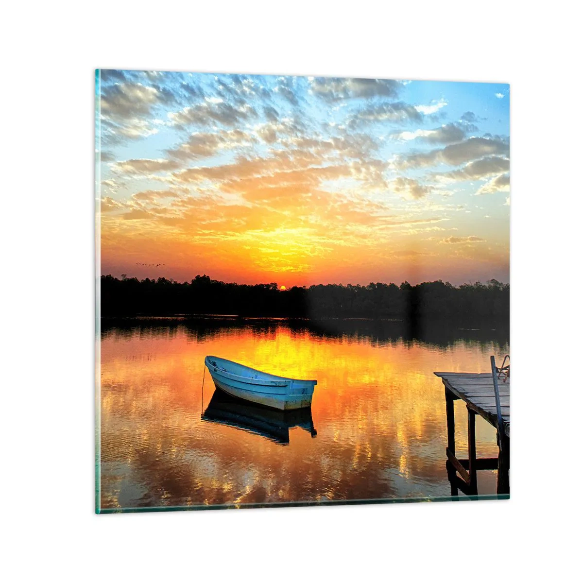 Impression sur verre - Image sur verre - Regardez, écoutez, méditez - 70x70 cm