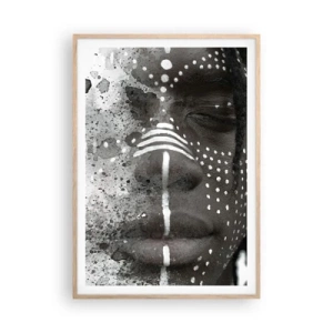 Affiche dans un chêne clair - Poster - Découvrez l'esprit primal - 70x100 cm