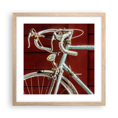 Affiche dans un chêne clair - Poster - Construit pour la victoire - 40x40 cm