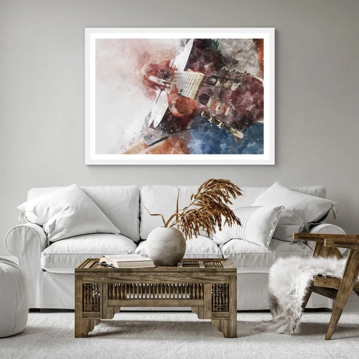 Affiche dans un cadre blanc - Poster - Et qu'en pensez-vous ? - 91x61 cm