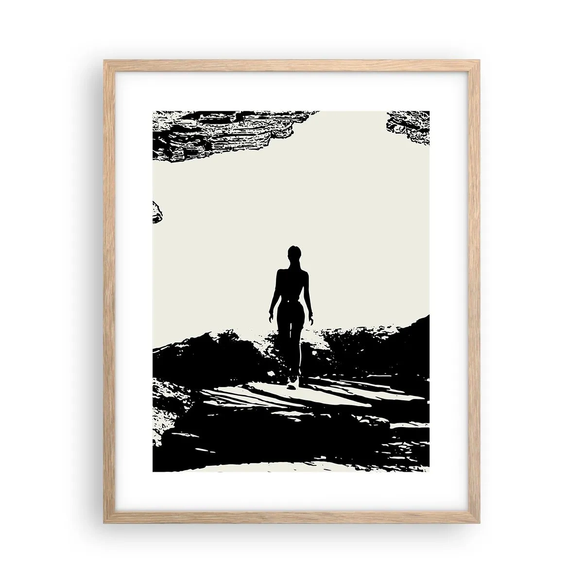 Affiche dans un chêne clair - Poster - Nouveau look - 40x50 cm