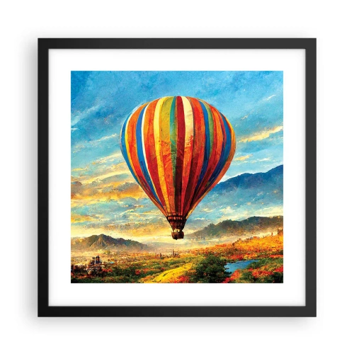 Affiche dans un cadre noir - Poster - Dans le silence on voit mieux - 40x40 cm