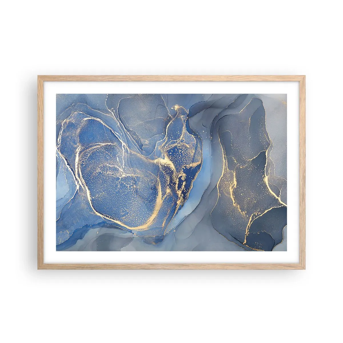 Affiche dans un chêne clair - Poster - Poussière d'or - 70x50 cm
