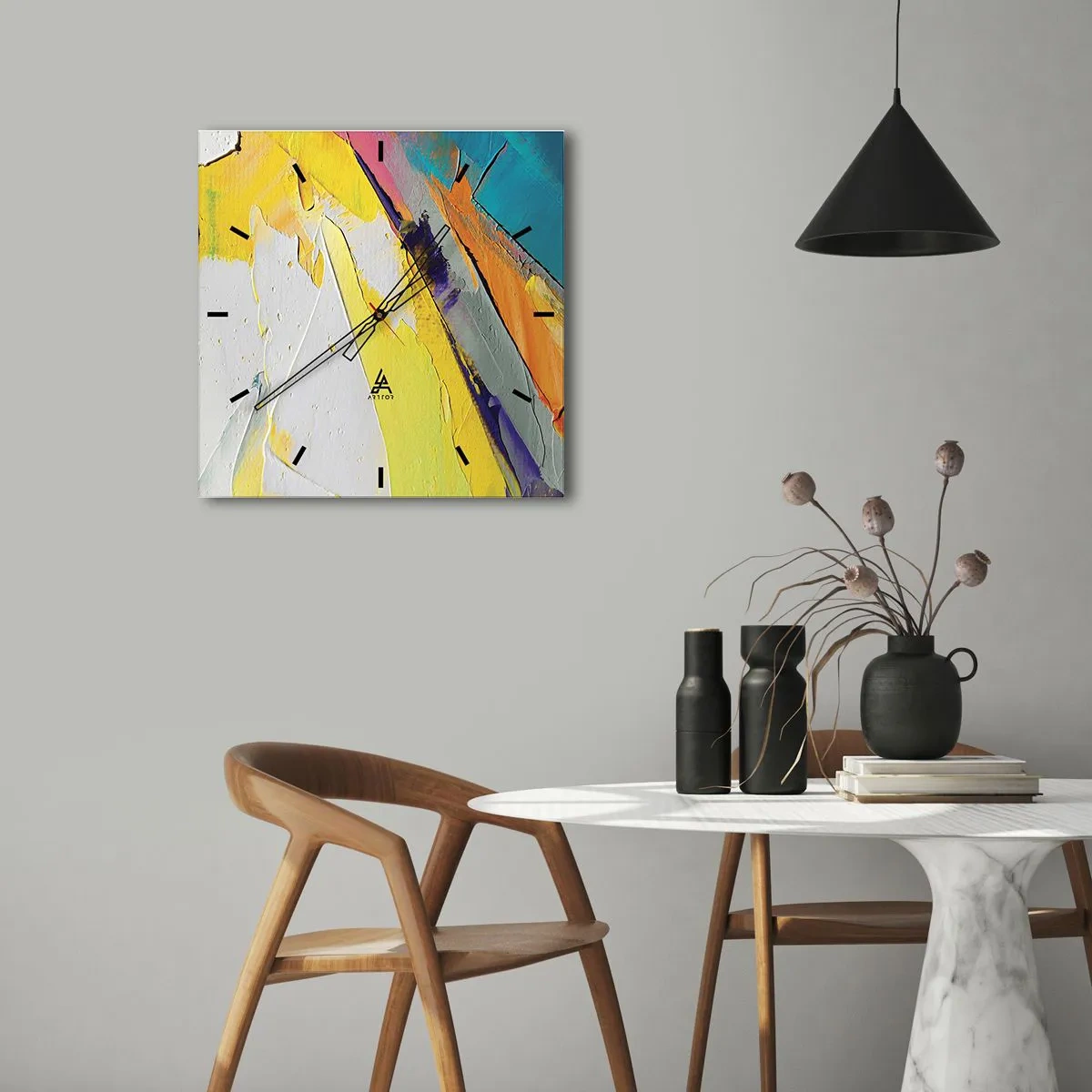 Horloge murale - Pendule murale - Anatomie du monde - 40x40 cm