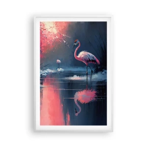 Affiche dans un cadre blanc - Poster - La retraite d'un oiseau - 61x91 cm