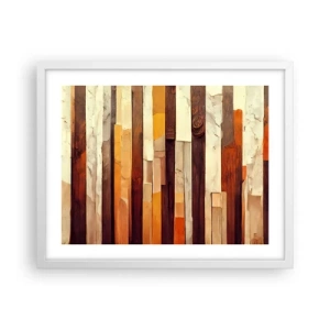 Affiche dans un cadre blanc - Poster - Hymne des arbres forestiers - 50x40 cm