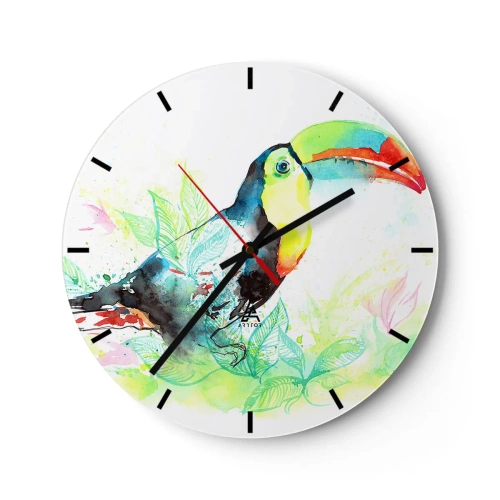 Horloge murale - Pendule murale - Aussi coloré que l'Amérique du Sud - 40x40 cm