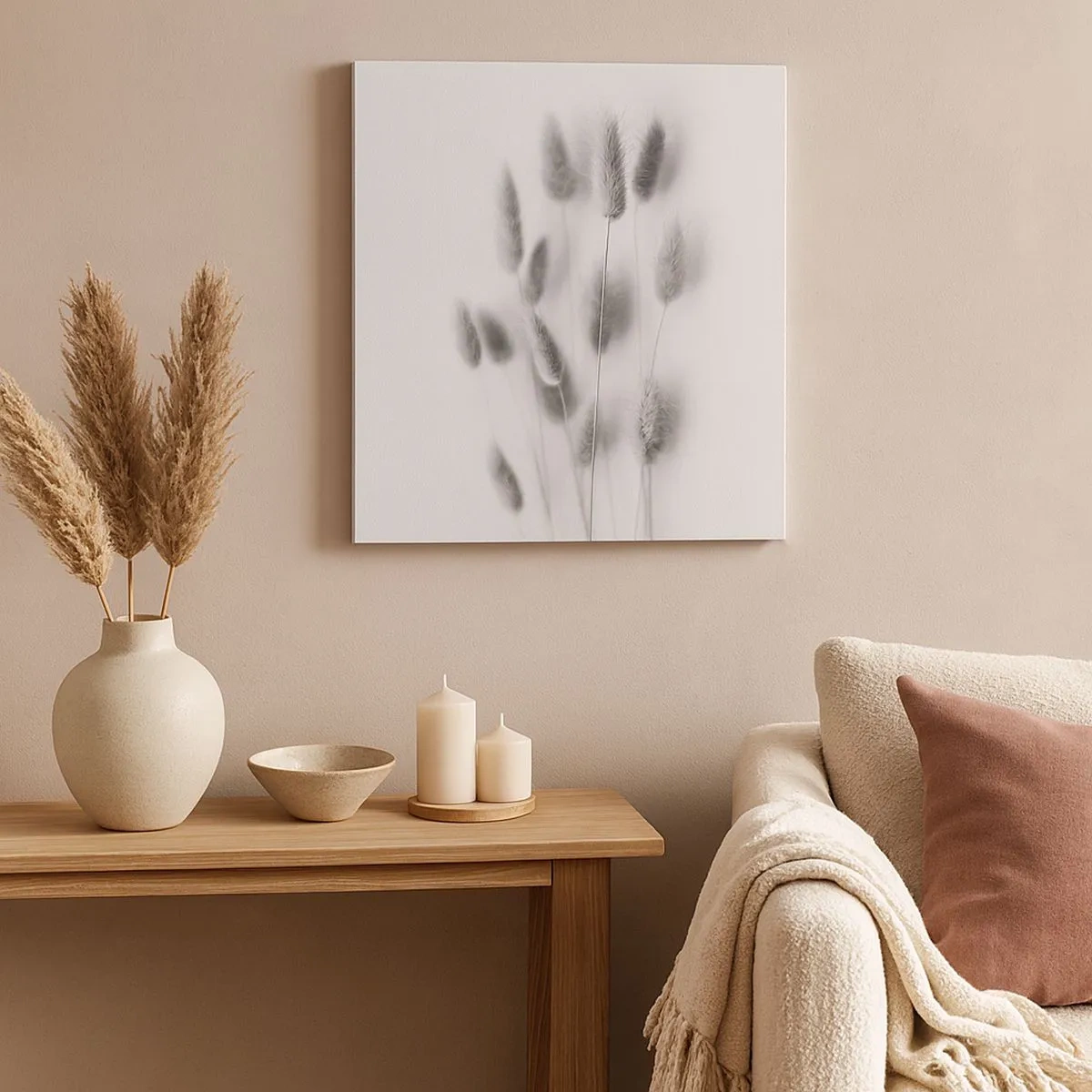 Impression sur toile - Image sur toile - Son herbe duveteuse - 30x30 cm