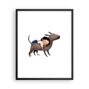 Affiche dans un cadre noir - Poster - Les meilleurs amis - 40x50 cm