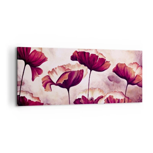Impression sur toile - Image sur toile - Pétale rouge et blanc - 100x40 cm