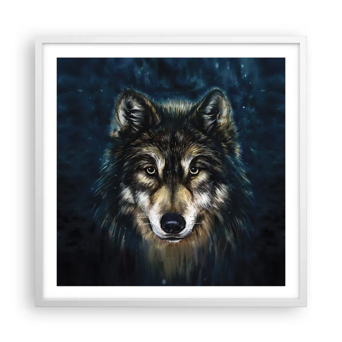 Affiche dans un cadre blanc - Poster - Alpha? Et oméga - 60x60 cm