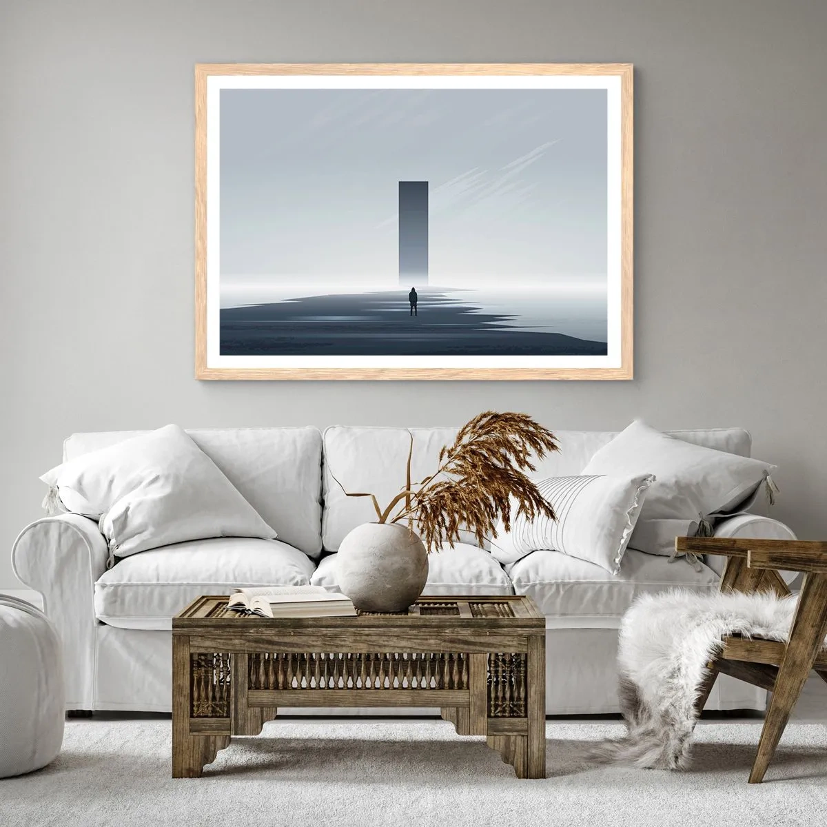 Affiche dans un chêne clair - Poster - Opportunité ou menace ? - 100x70 cm