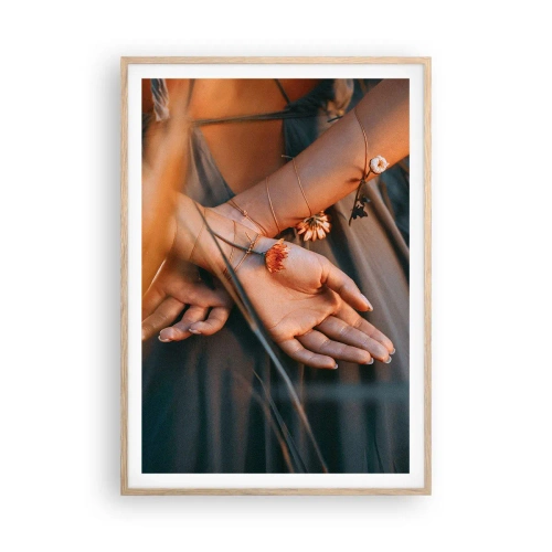 Affiche dans un chêne clair - Poster - Liée à la nature - 70x100 cm