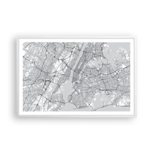 Affiche dans un cadre blanc - Poster - Anatomie de la métropole - 91x61 cm