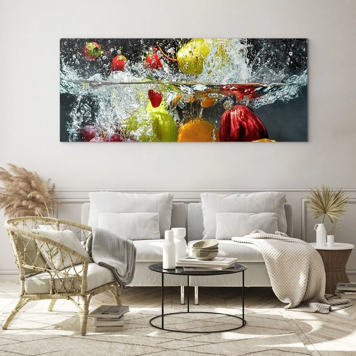 Impression sur verre - Image sur verre - Rafraîchissement fruité - 90x30 cm