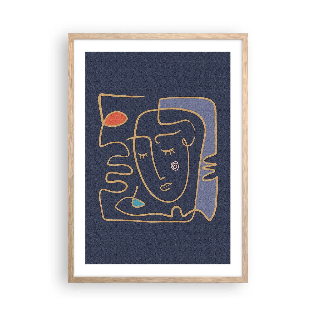 Affiche dans un chêne clair - Poster - En réflexion - 50x70 cm