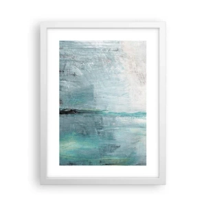Affiche dans un cadre blanc - Poster - Horizontalement en bleu - 30x40 cm