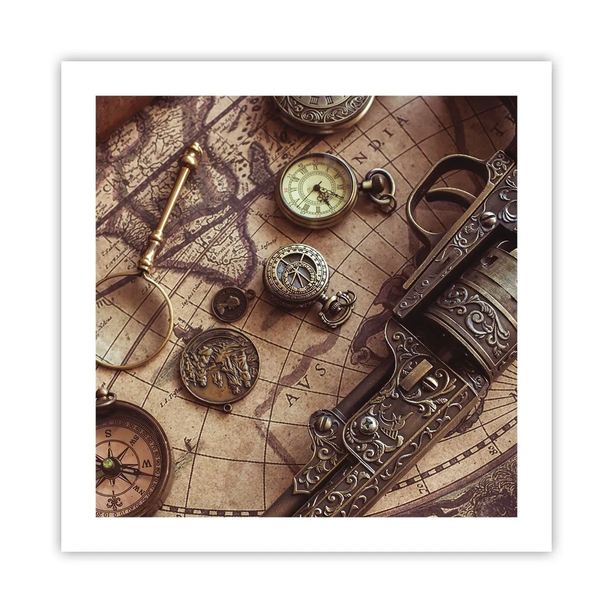 Affiche - Poster - L'aventure appelle - 50x50 cm