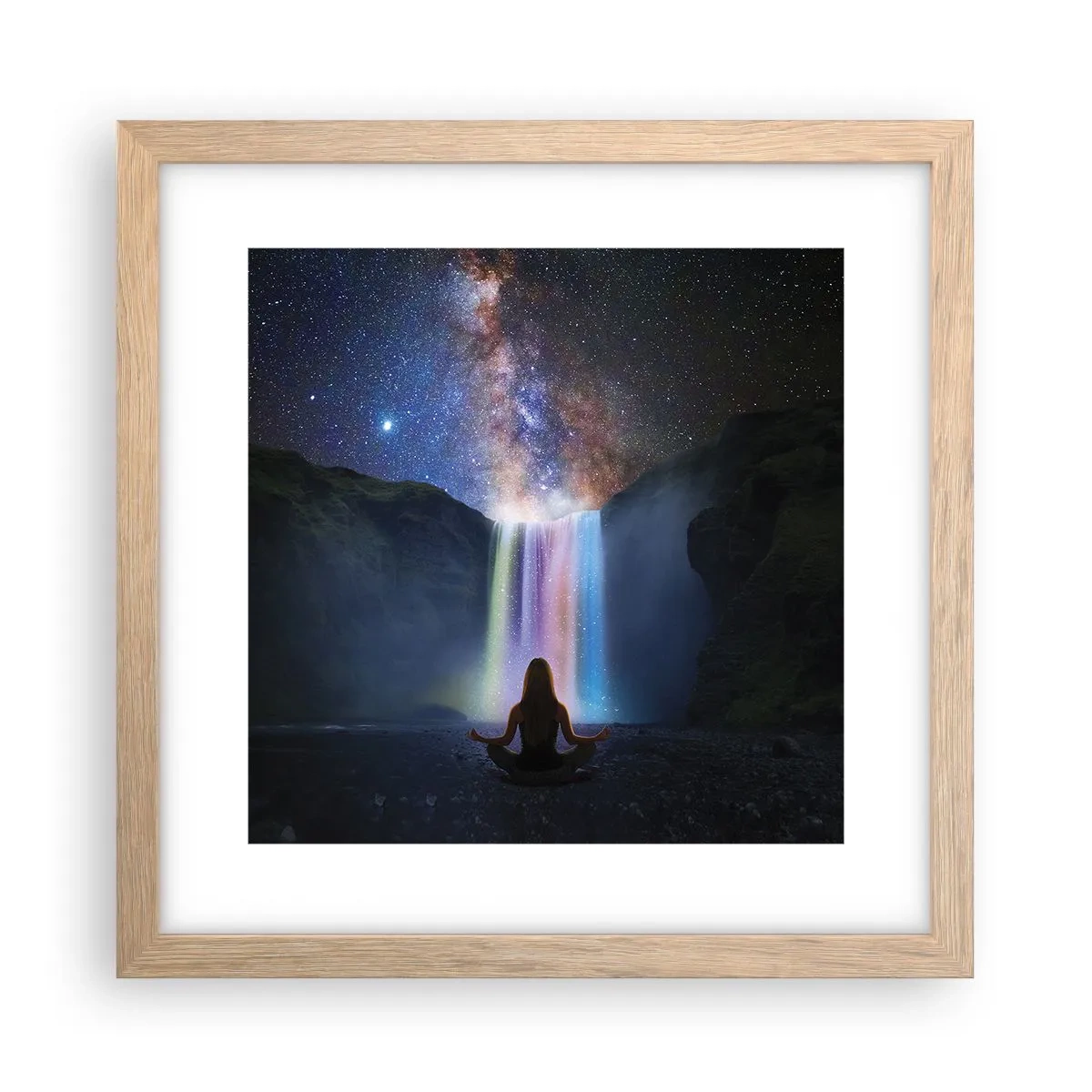 Affiche dans un chêne clair - Poster - Harmonie absolue - 30x30 cm