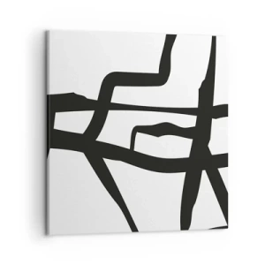 Impression sur toile - Image sur toile - Conception noir et blanc - 50x50 cm