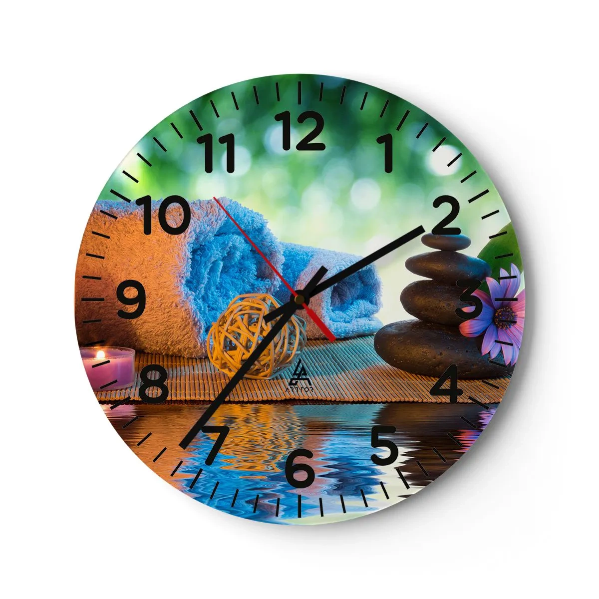 Horloge murale - Pendule murale - Temps pour le corps - 30x30 cm