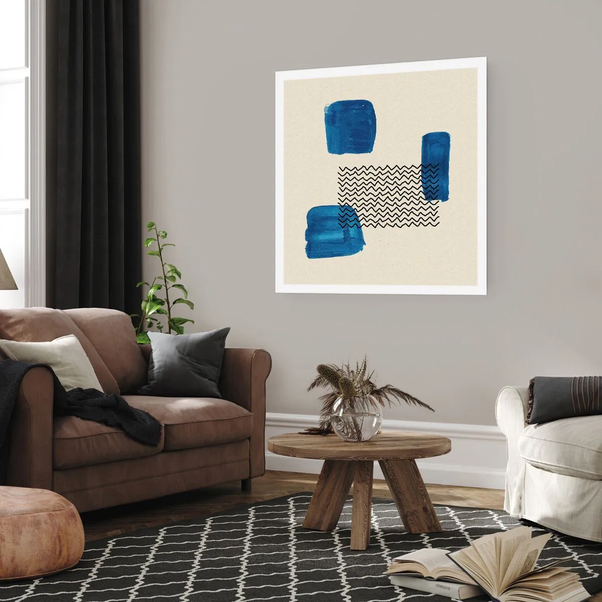 Affiche - Poster - Quatuor abstrait - 50x50 cm