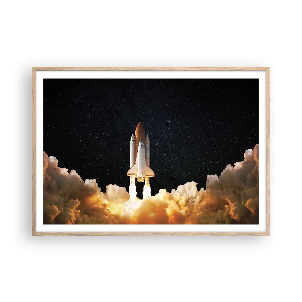 Affiche dans un chêne clair - Poster - Ad astra! - 100x70 cm
