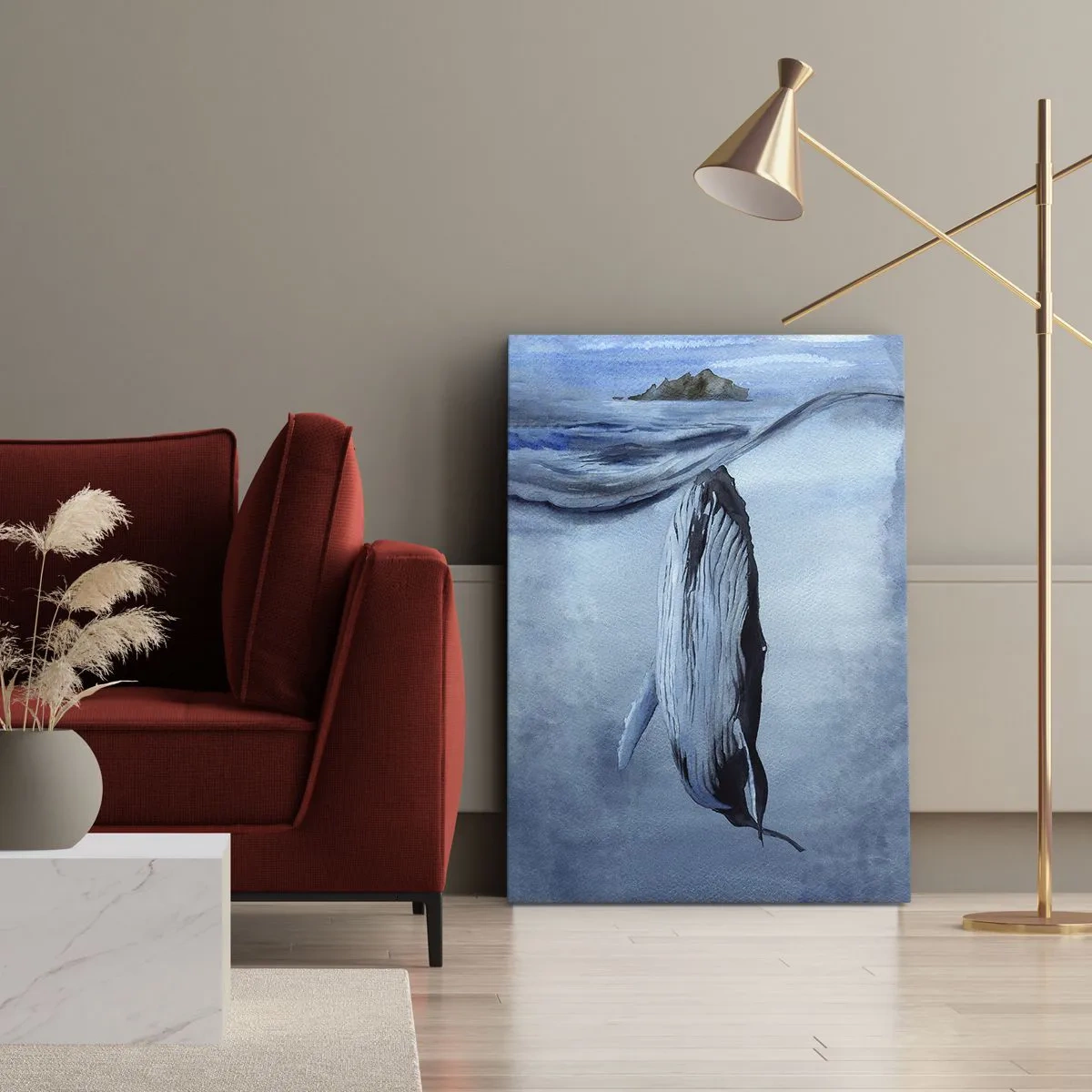 Impression sur toile - Image sur toile - Deux mondes nordiques - 70x100 cm