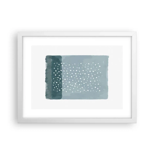Affiche dans un cadre blanc - Poster - Évolution de bleus - 40x30 cm