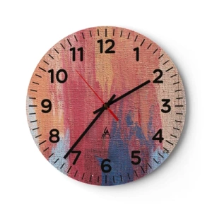 Horloge murale - Pendule murale - Ecoulement de l'arc-en ciel - 40x40 cm