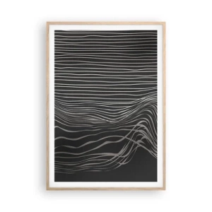 Affiche dans un chêne clair - Poster - Rythme et accent - 70x100 cm