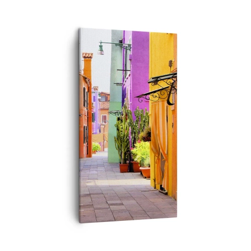 Impression sur toile - Image sur toile - Allée arc-en-ciel - 45x80 cm