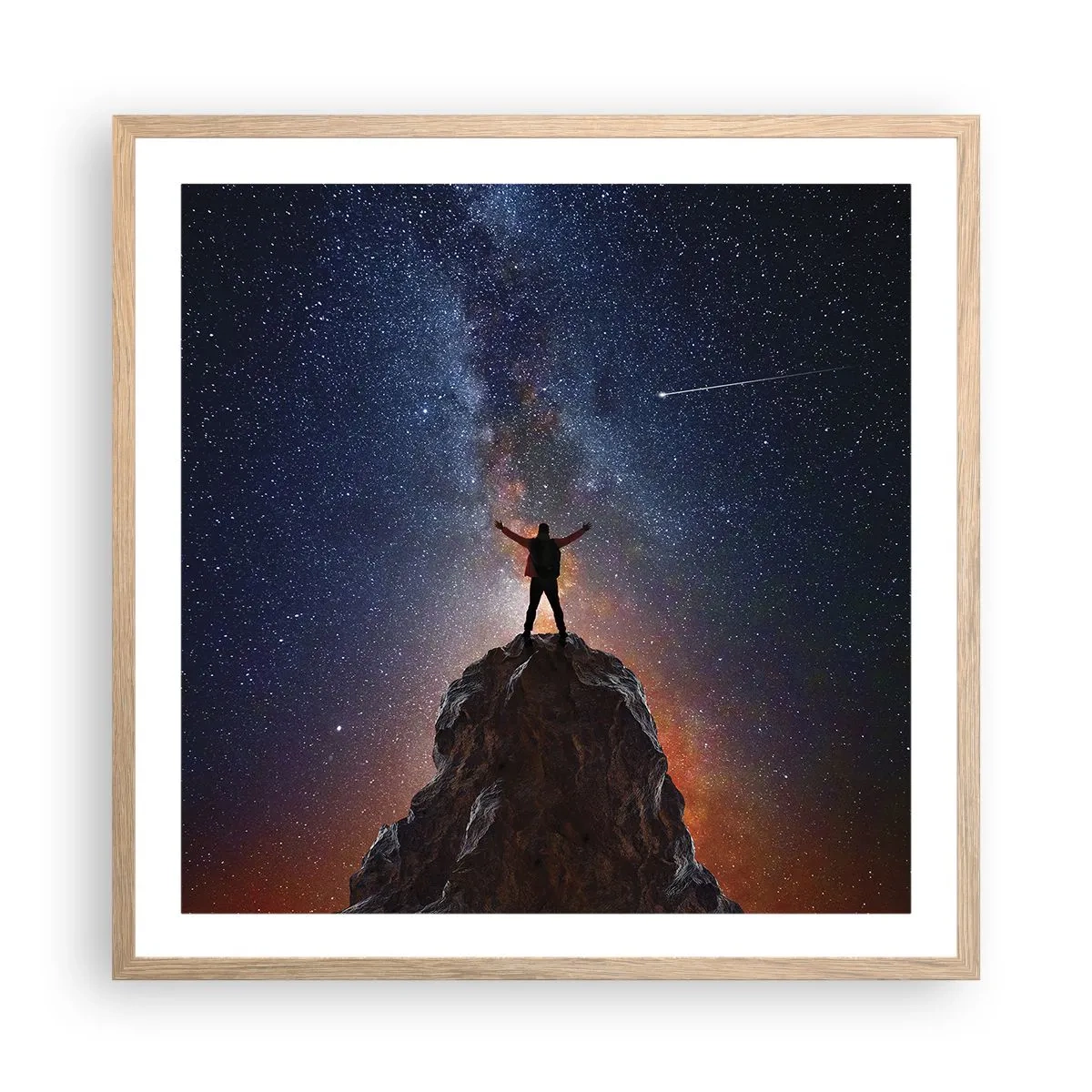 Affiche dans un chêne clair - Poster - Le force est avec moi! - 60x60 cm