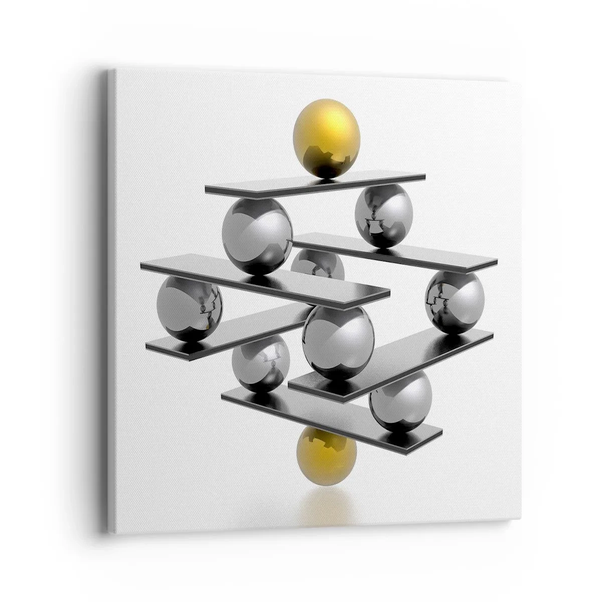 Impression sur toile - Image sur toile - Balance d'or et d'argent - 40x40 cm