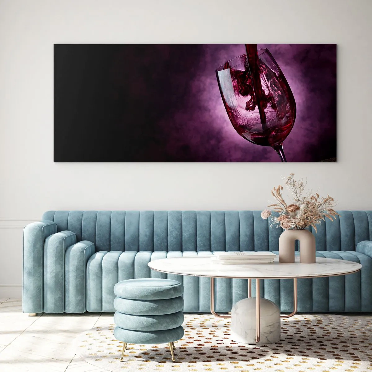 Impression sur verre - Image sur verre - Écarlate? Carmin? Non, rubis. - 90x30 cm