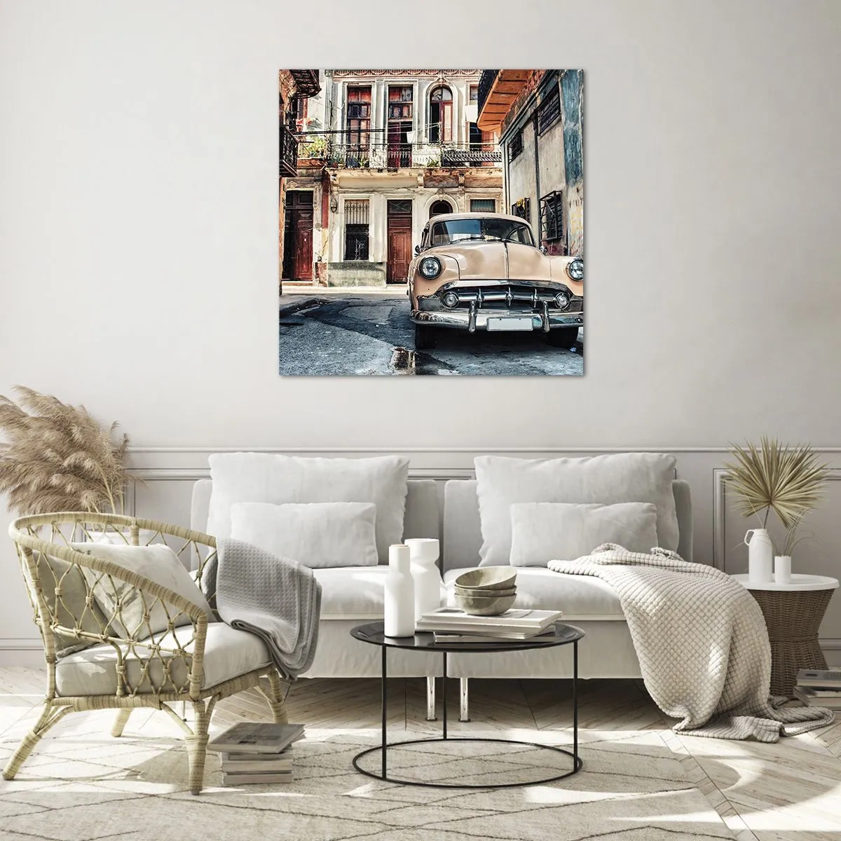 Impression sur verre - Image sur verre - Sieste à La Havane - 40x40 cm