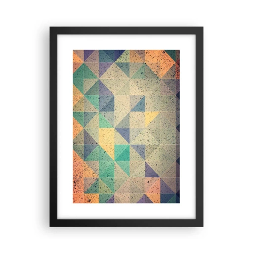 Affiche dans un cadre noir - Poster - République des triangles - 30x40 cm