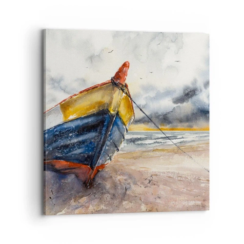 Impression sur toile - Image sur toile - Repos sur le rivage - 70x70 cm